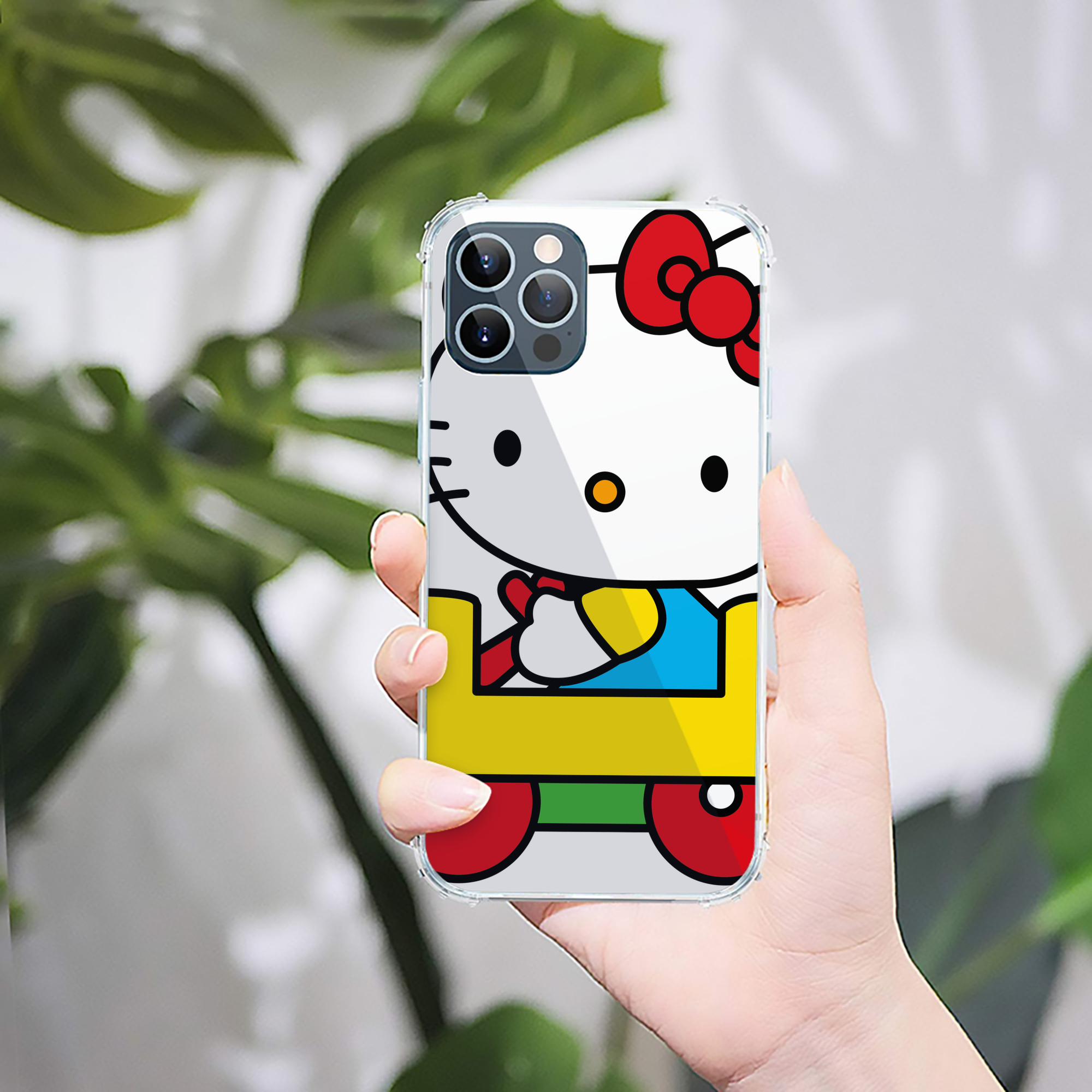 （画像用） Hello Kitty ハローキティ 【iPhone 12シリーズ対応】透明スマホケース（クリアソフトケース）